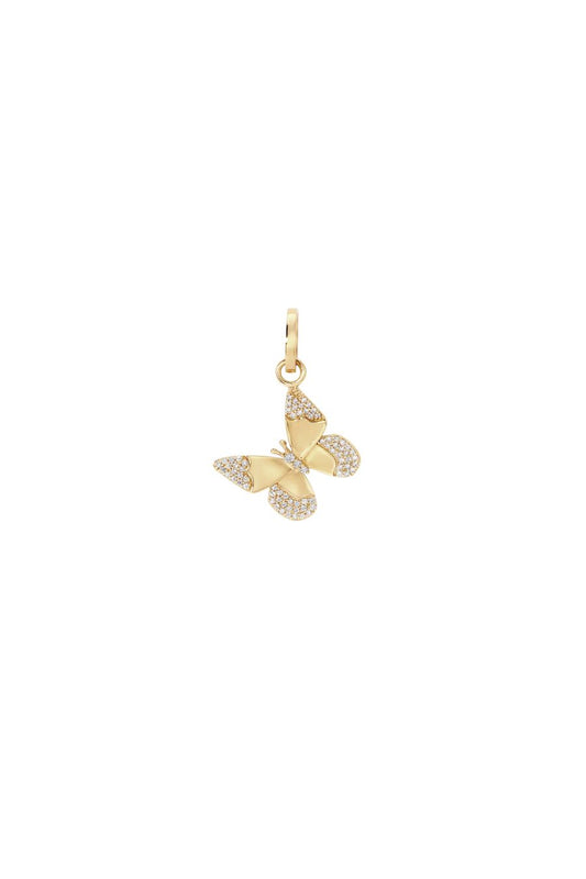 Diamond Butterfly Hinged Charm