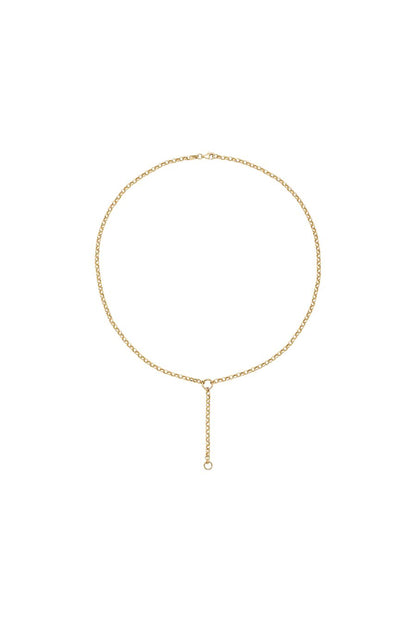 Rolo Chain Lariat Necklace
