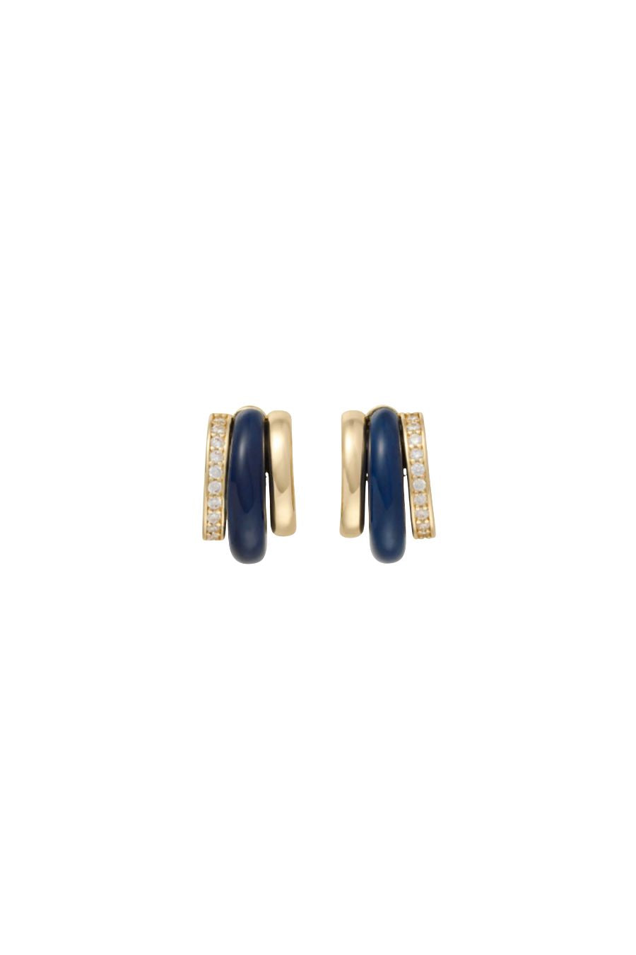 The Stone Huggie Earrings in Lapis