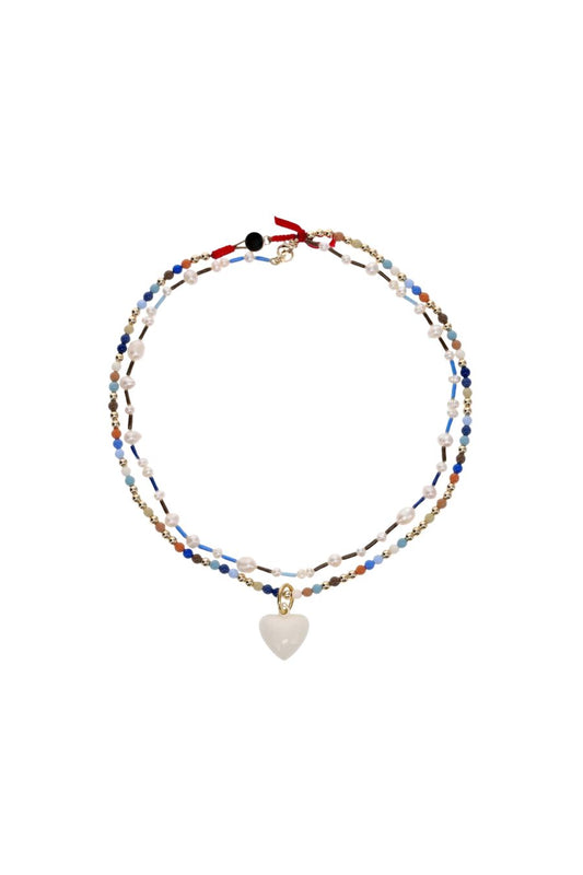 The Happy Baby DuoBead Necklace Duo in Crème