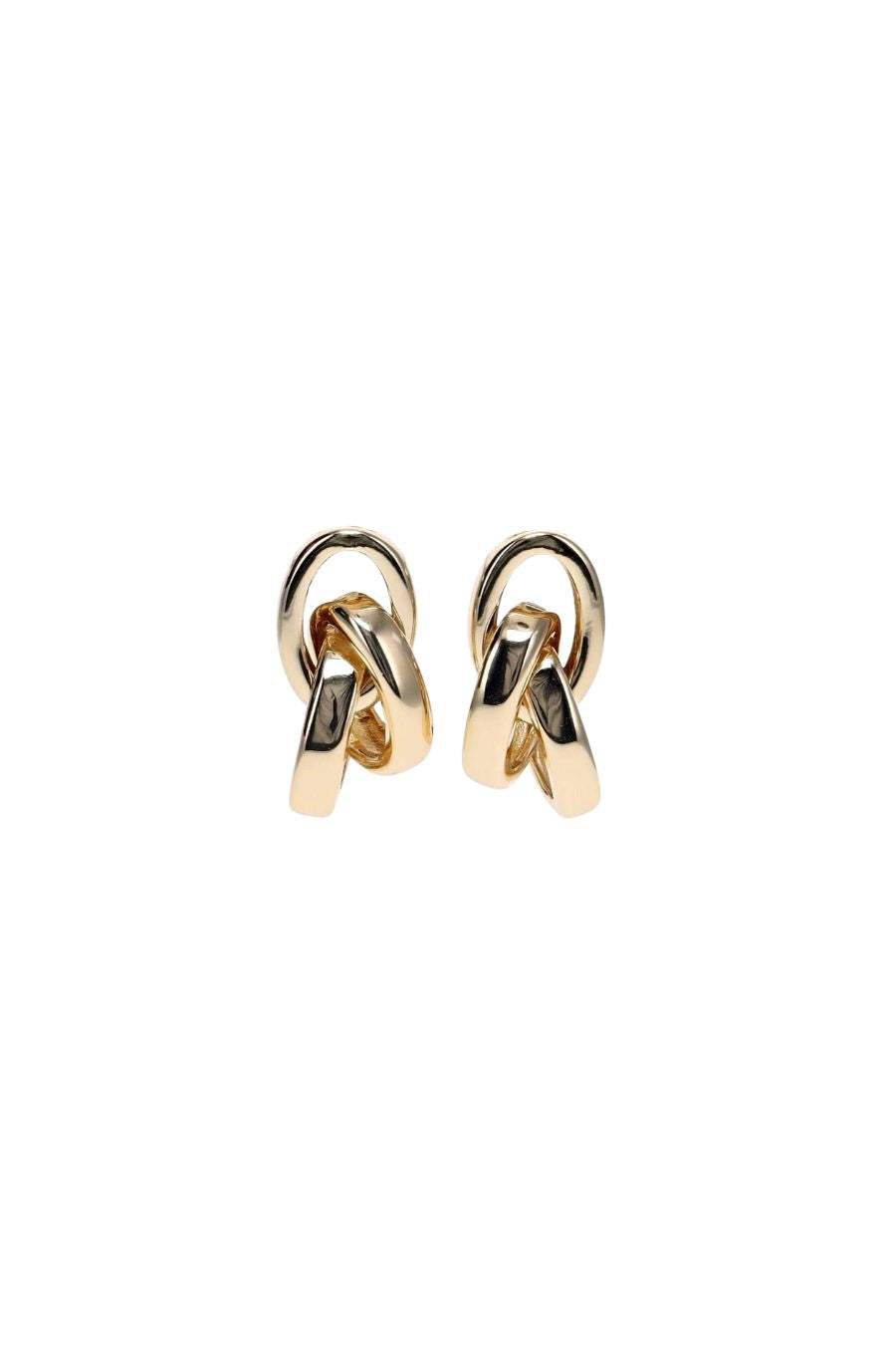 Triple Link Earrings in Gold