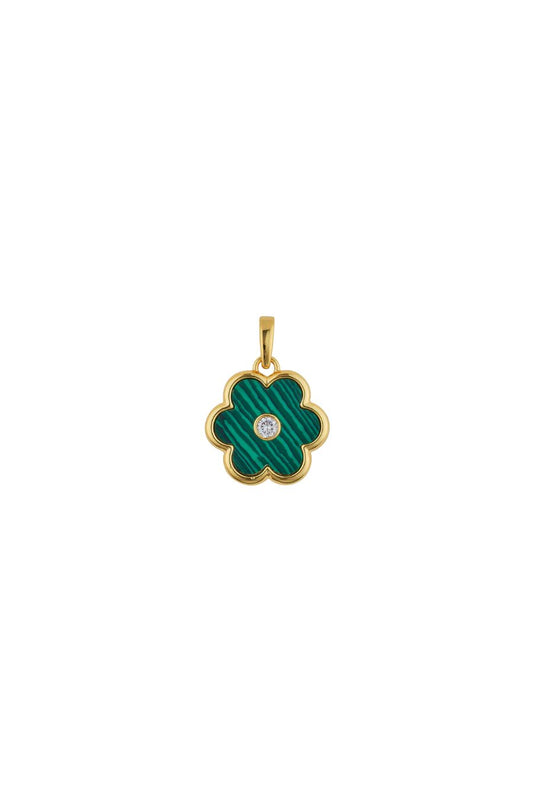Petal Charm in Malachite