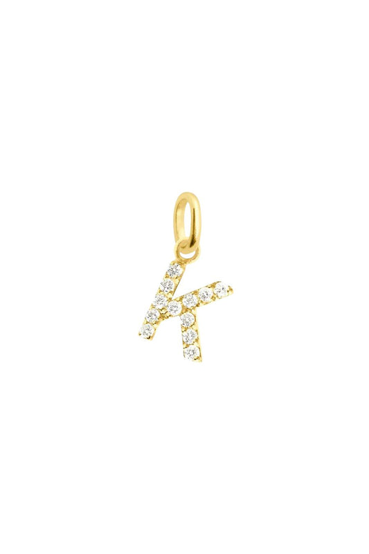 Lucky Letter K Diamond Pendant