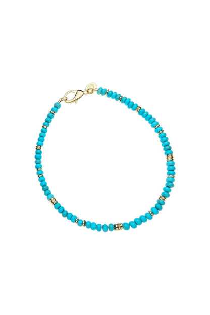 Gumdrop Beaded Necklace in Turquoise