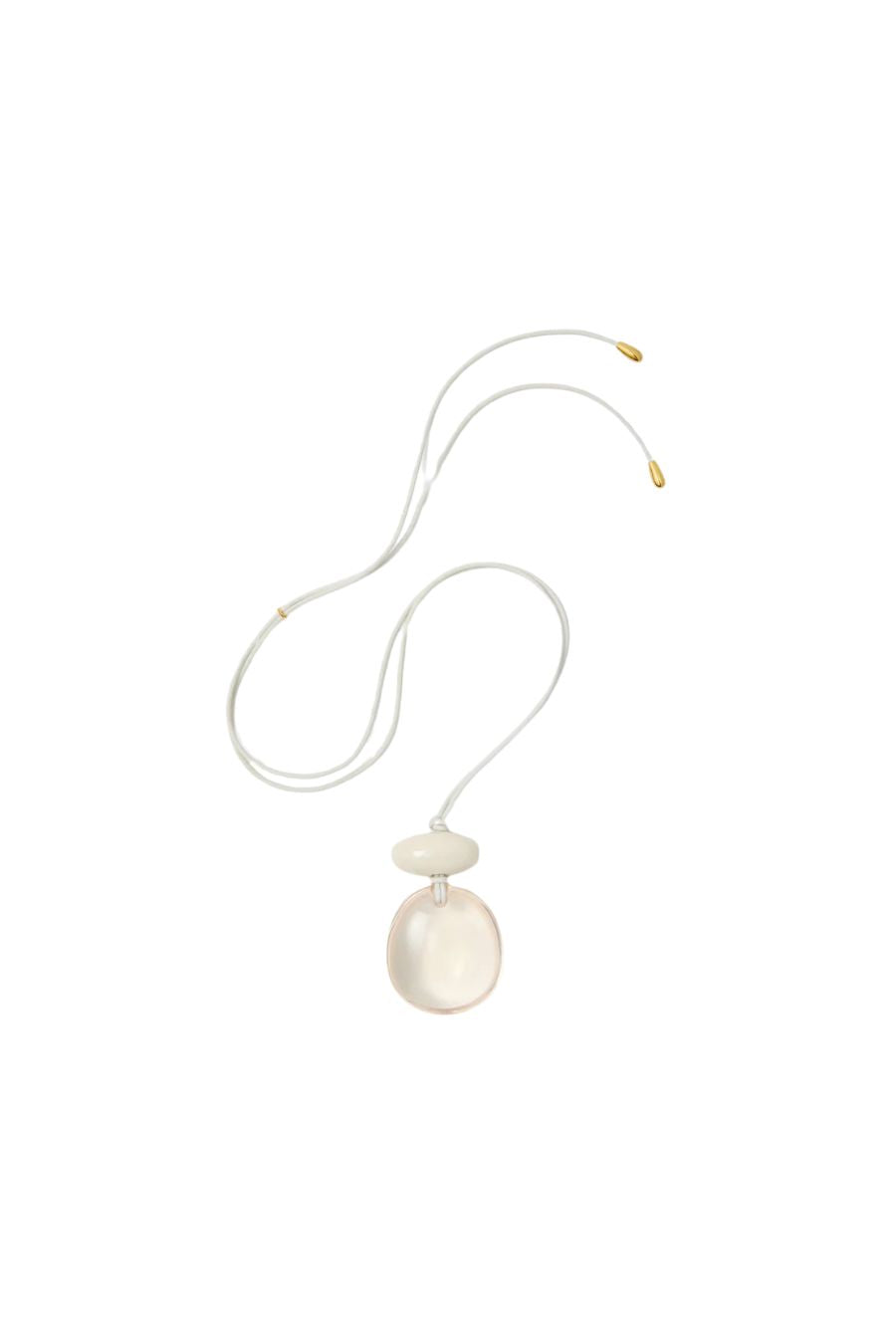 Lune Cord Necklace in White
