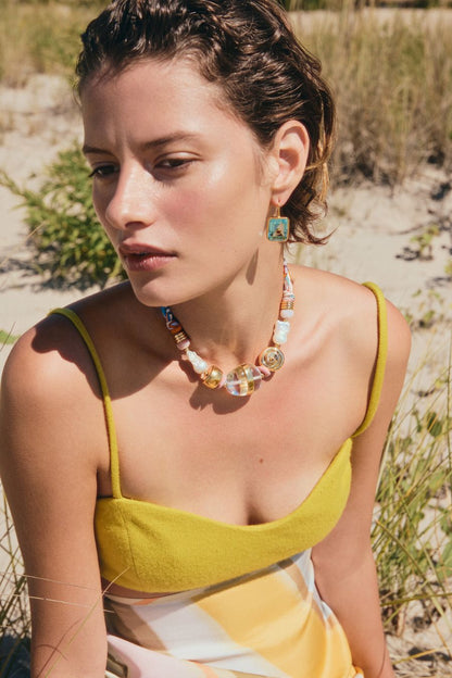 Tile Earrings in Poolside Blue