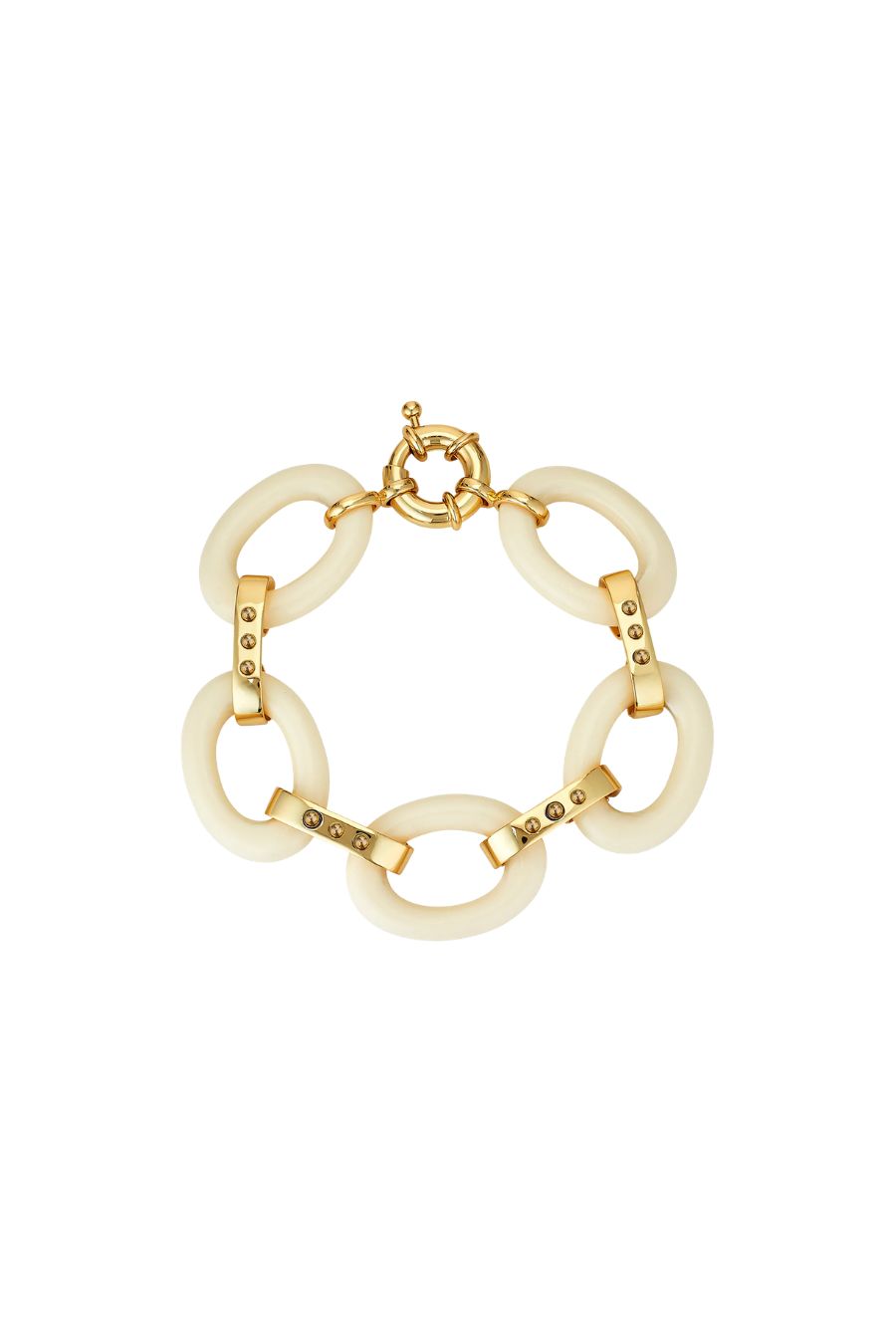 Ivory Link Bracelet in Gold