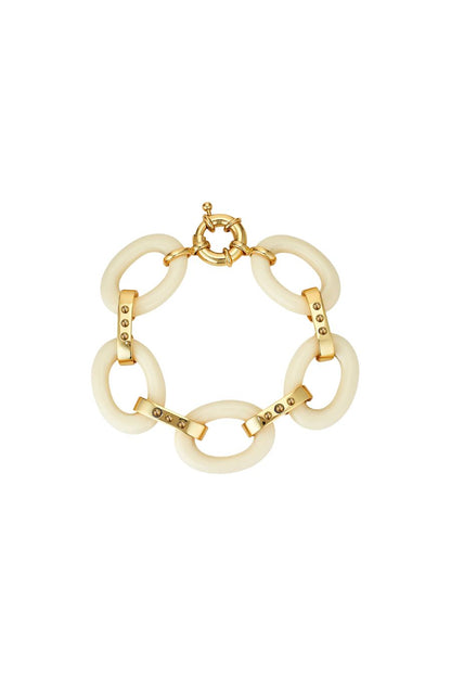 Ivory Link Bracelet in Gold
