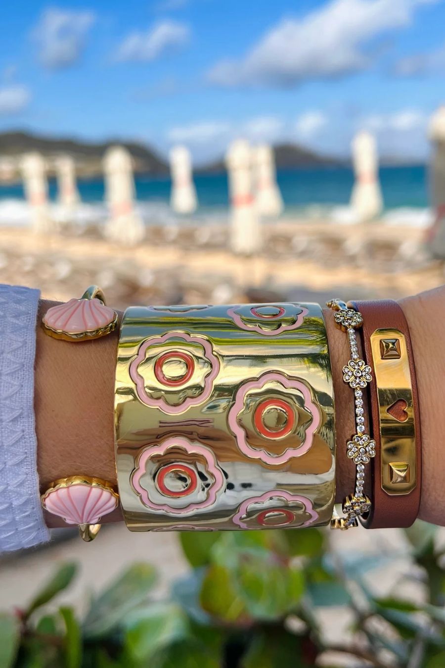 Sankaty Cuff in Pink Coral