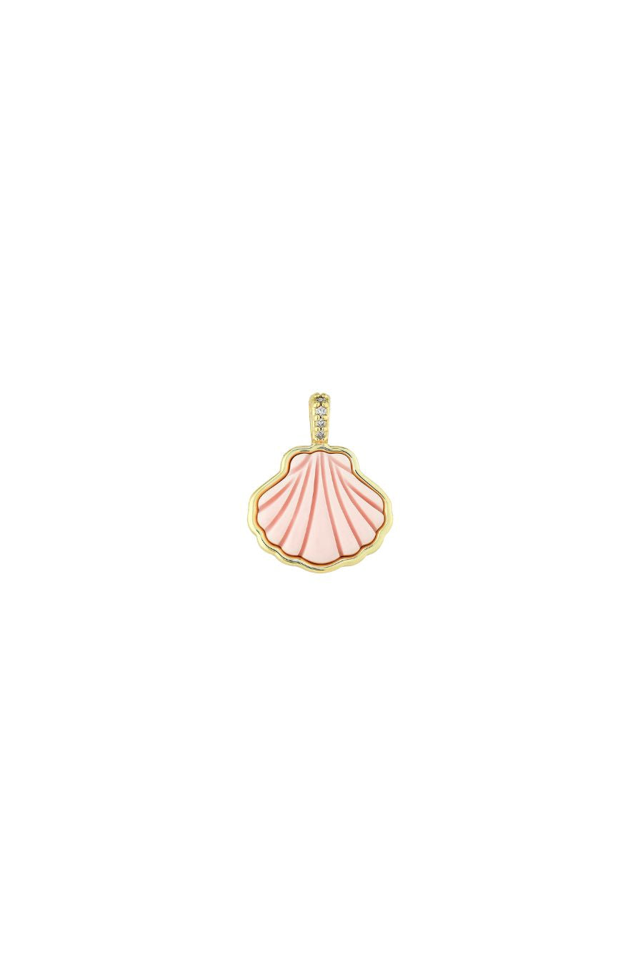 Sankaty Scallop Charm in Pink Coral