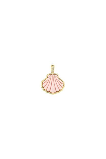 Sankaty Scallop Charm in Pink Coral
