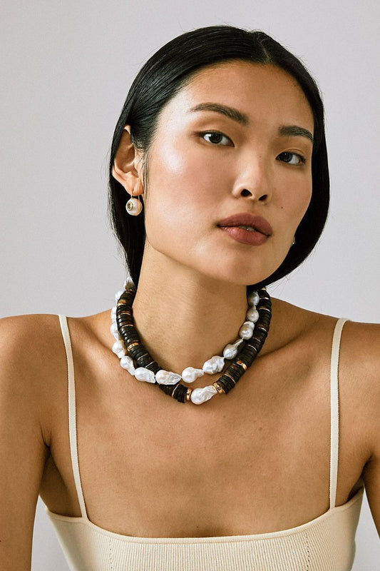 Pearl Pablo Earrings in Green Amethyst