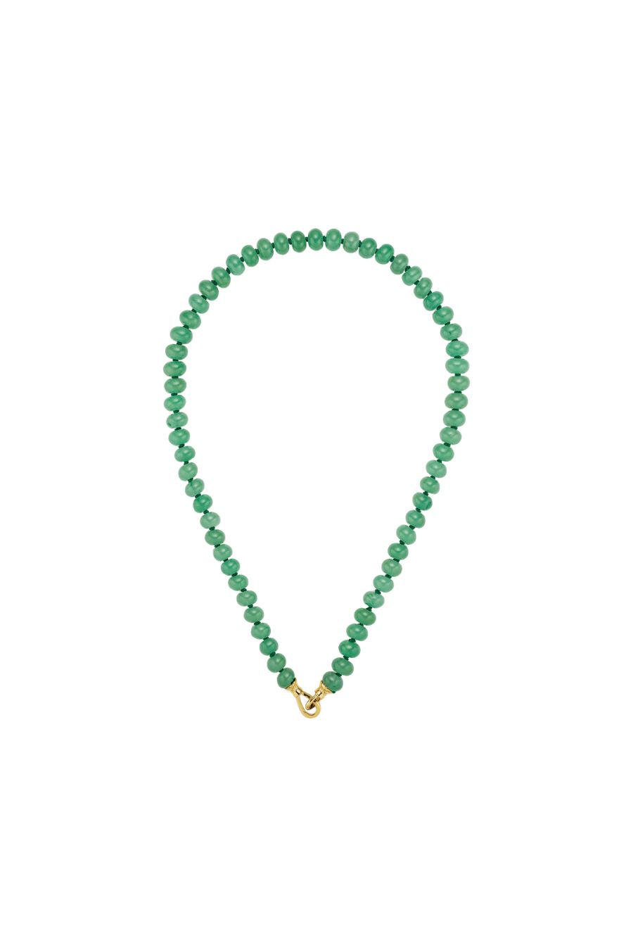 Green Aventurine Rondelle Bead Necklace