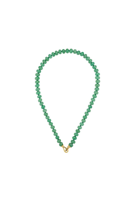Green Aventurine Rondelle Bead Necklace
