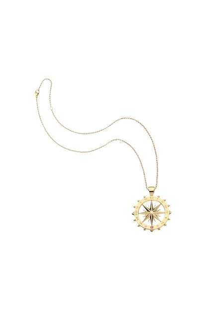 FOREVER Sundial Cutout Coin Pendant Necklace