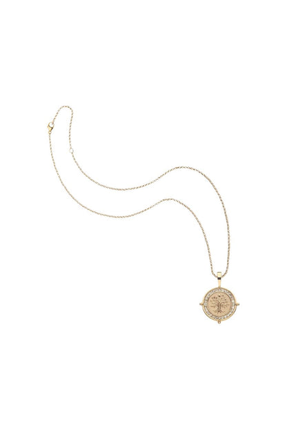 FAITH Petite Embellished Coin Necklace
