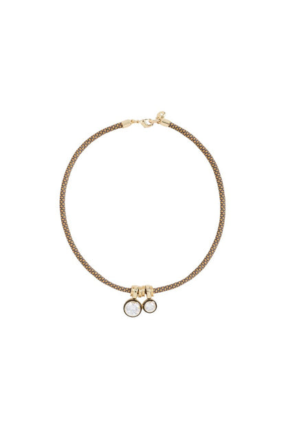 The Cubic Double Drop Cord Necklace
