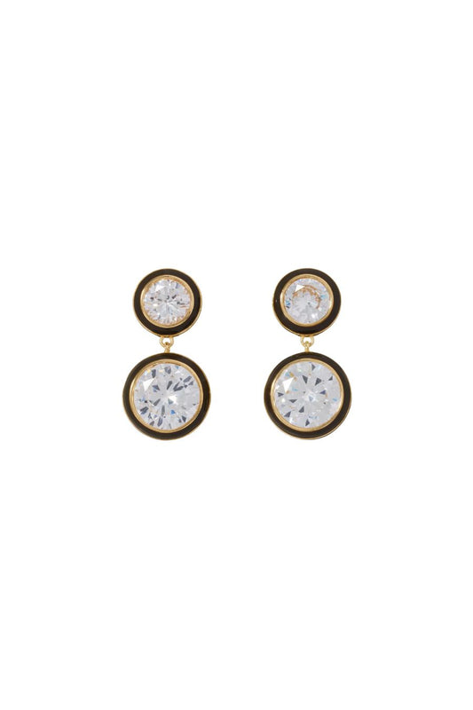 The Cubic Double Drop Earrings