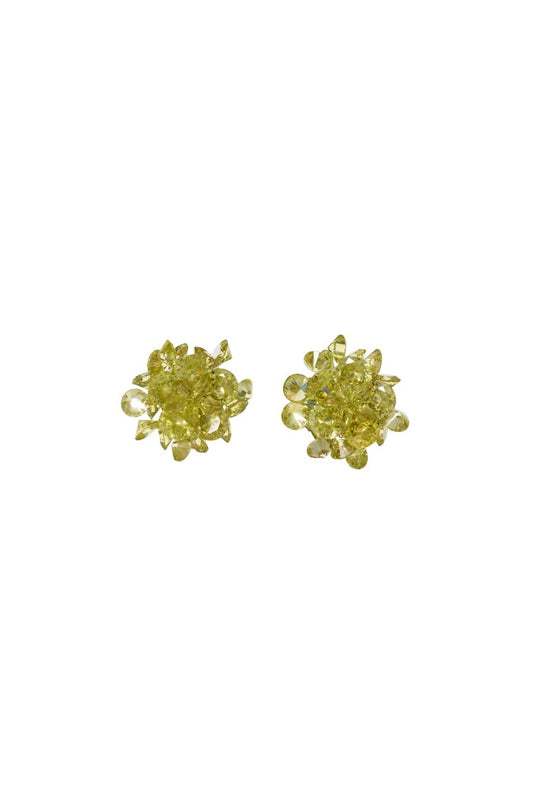 Cubic Cluster Earrings Kiwi