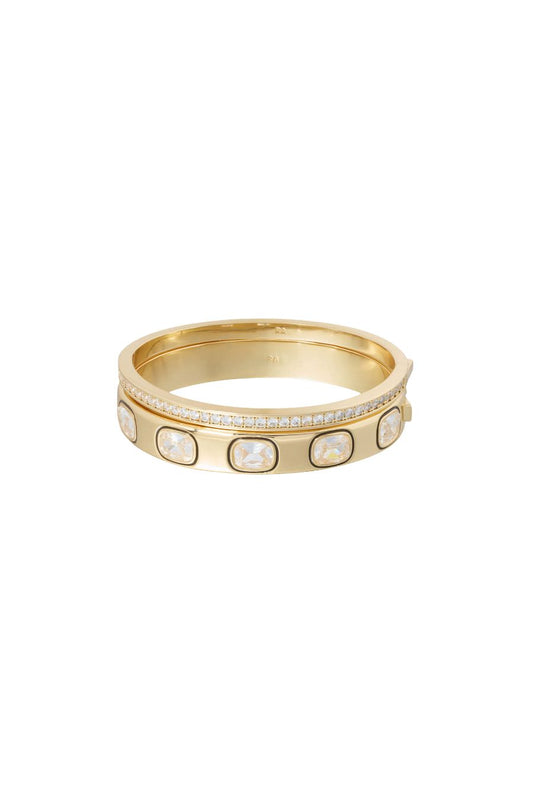 The Cubic Hinged Cuff Duo in Cubic