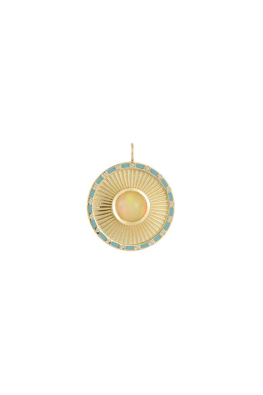 Opal Sunburst Clarity Pendant