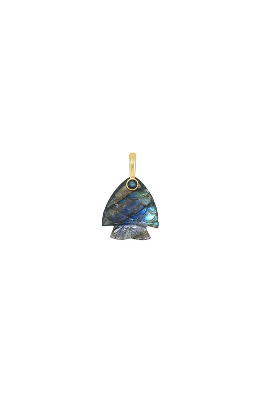 Small Labradorite Fish Pendant