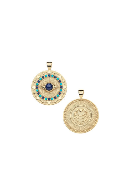 PROTECT Gleaming Eye Pendant Necklace in Celestial Blue