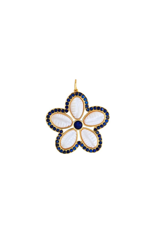 Puka Shell Pendant in Lapis