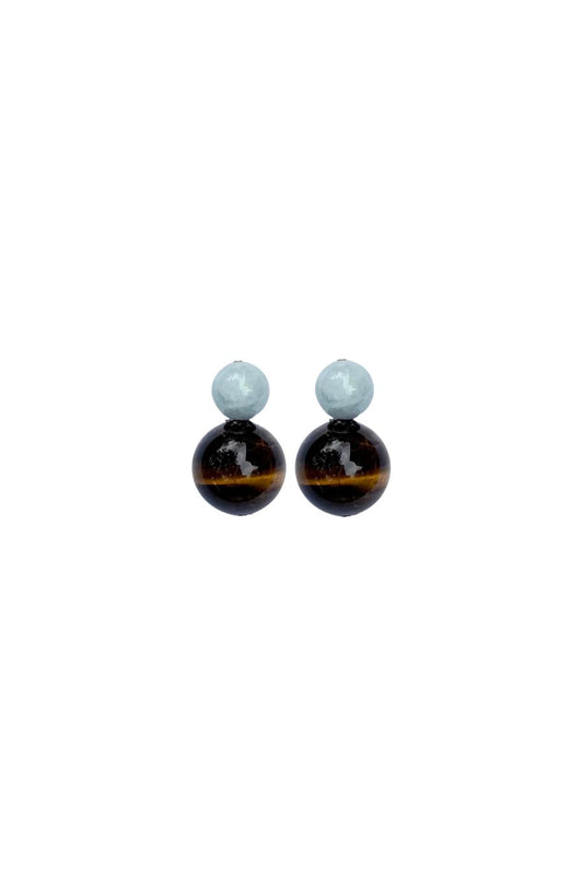 Greenwich Gemstone Bubble Earrings