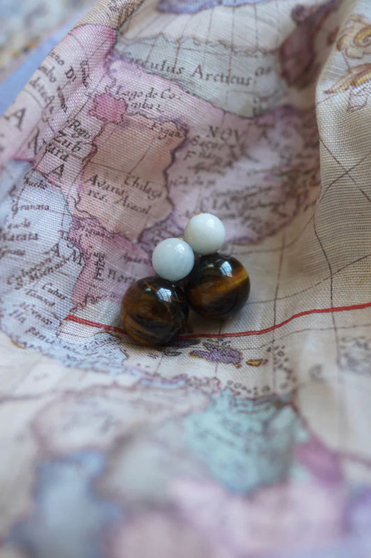 Greenwich Gemstone Bubble Earrings