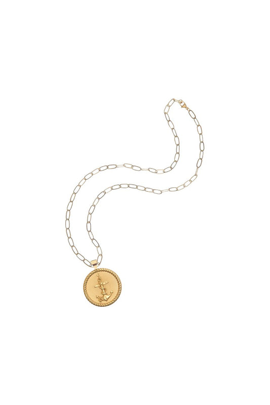 STRONG JW Original Pendant Coin Necklace (Anchor)