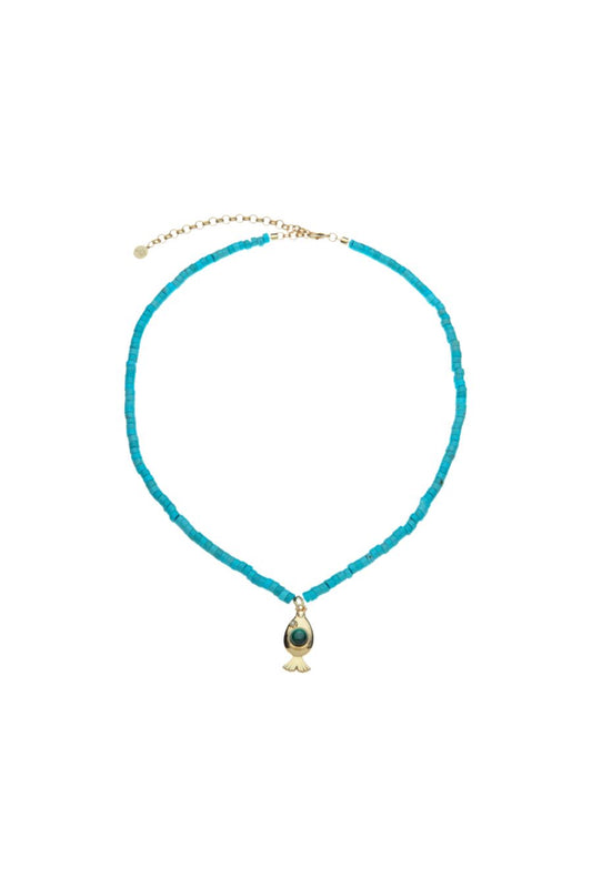 Strong Keep Swimming Beaded Necklace