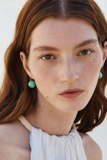 Comet Earrings in Amazonite