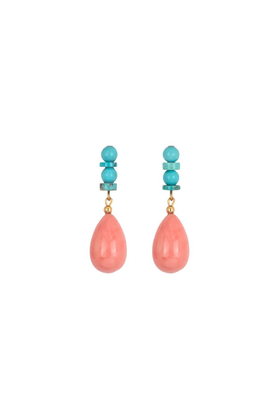 Mora Earrings in Coral