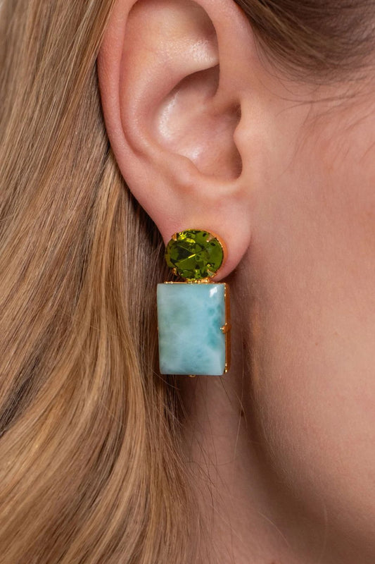Alette Earrings in Larimar