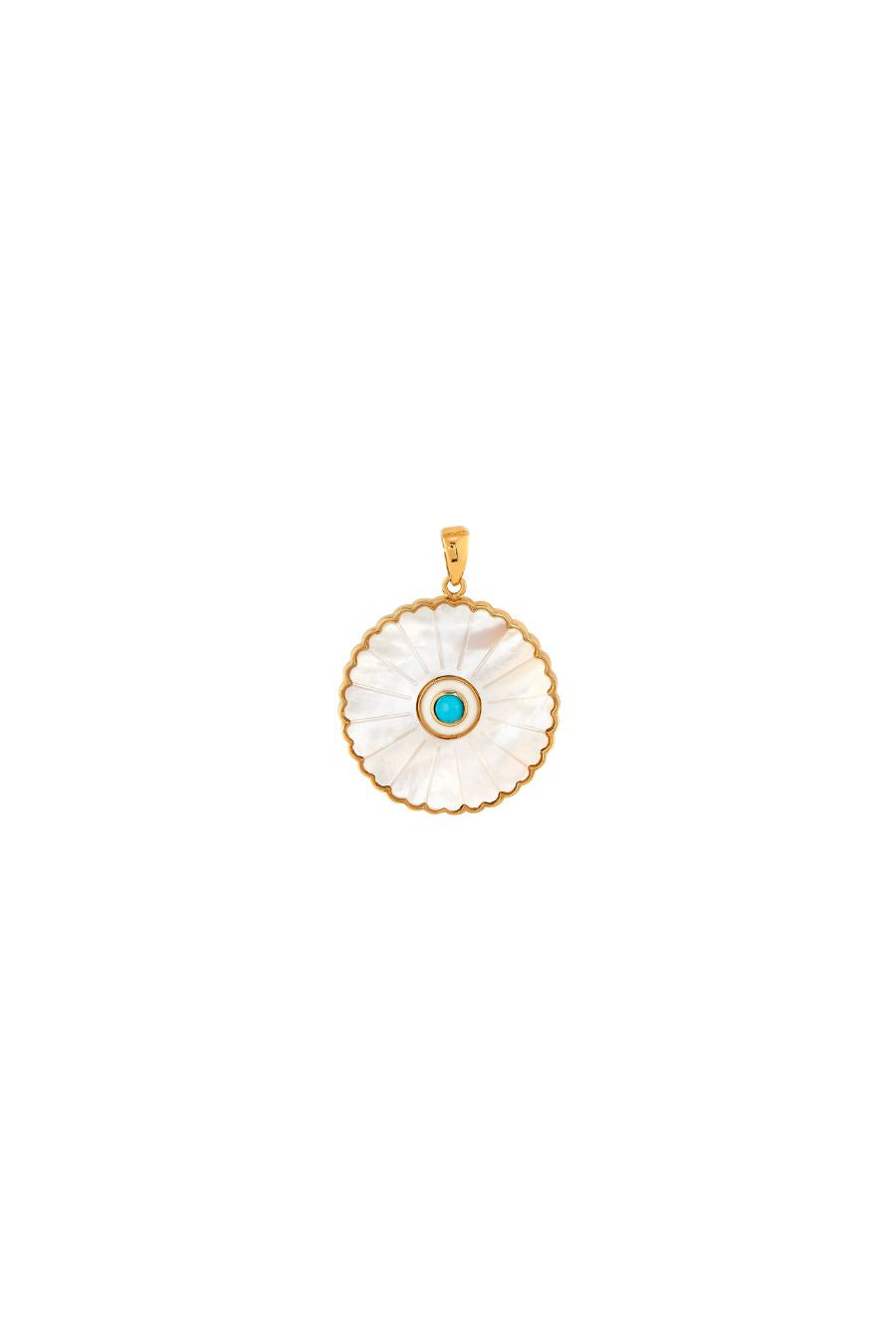Sunflower Pendant MOP/TQ