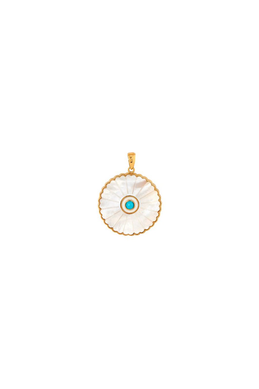 Sunflower Pendant MOP/TQ
