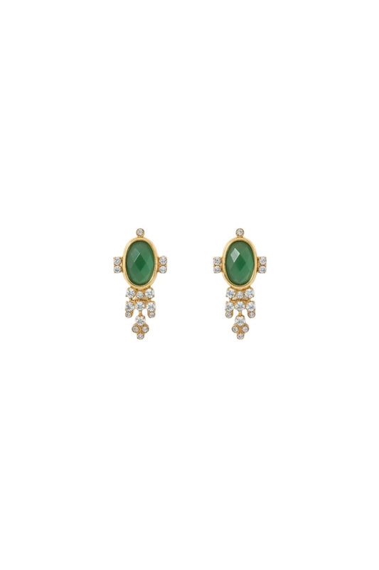 Tiki Earrings in Serpentine