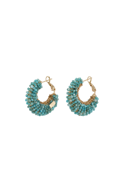 Izzia Earrings in Blue Apatite