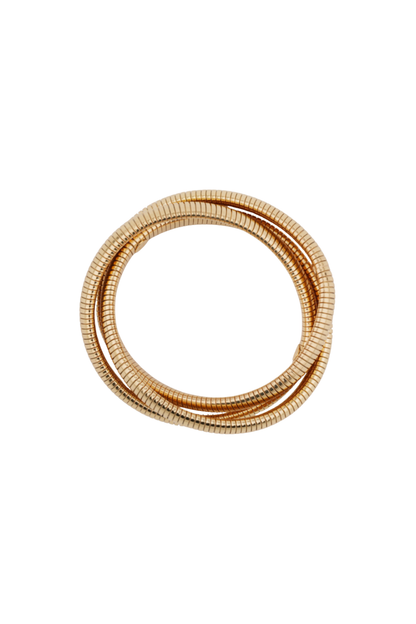 Infinity Three Row Bracelet in Yellow Gold