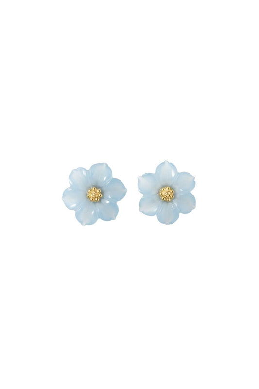 Sarah Earrings in Blue Chalcedony