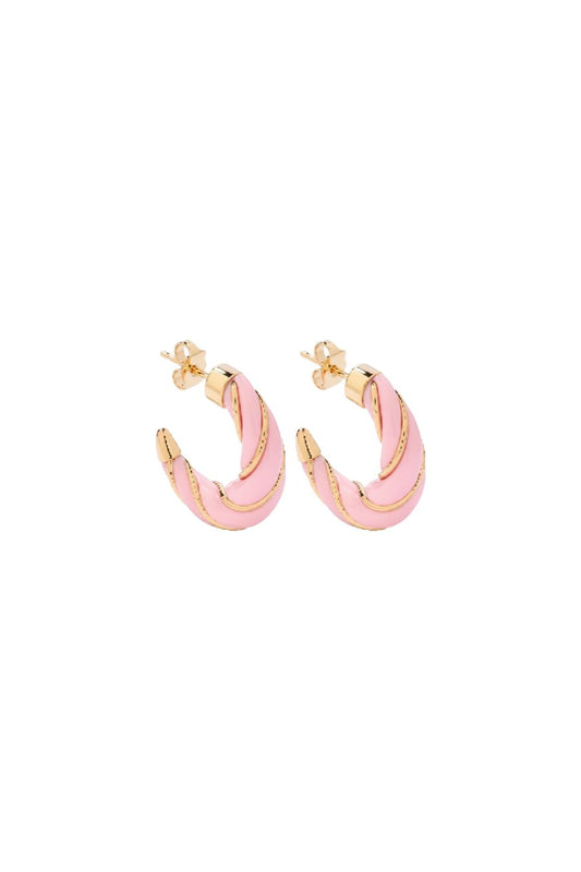 Diana Mini Twisted Earrings in Baby Pink