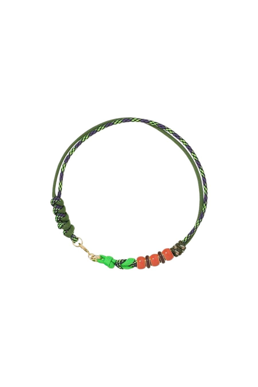 Super Size Happy Cord Necklace in Kiwi