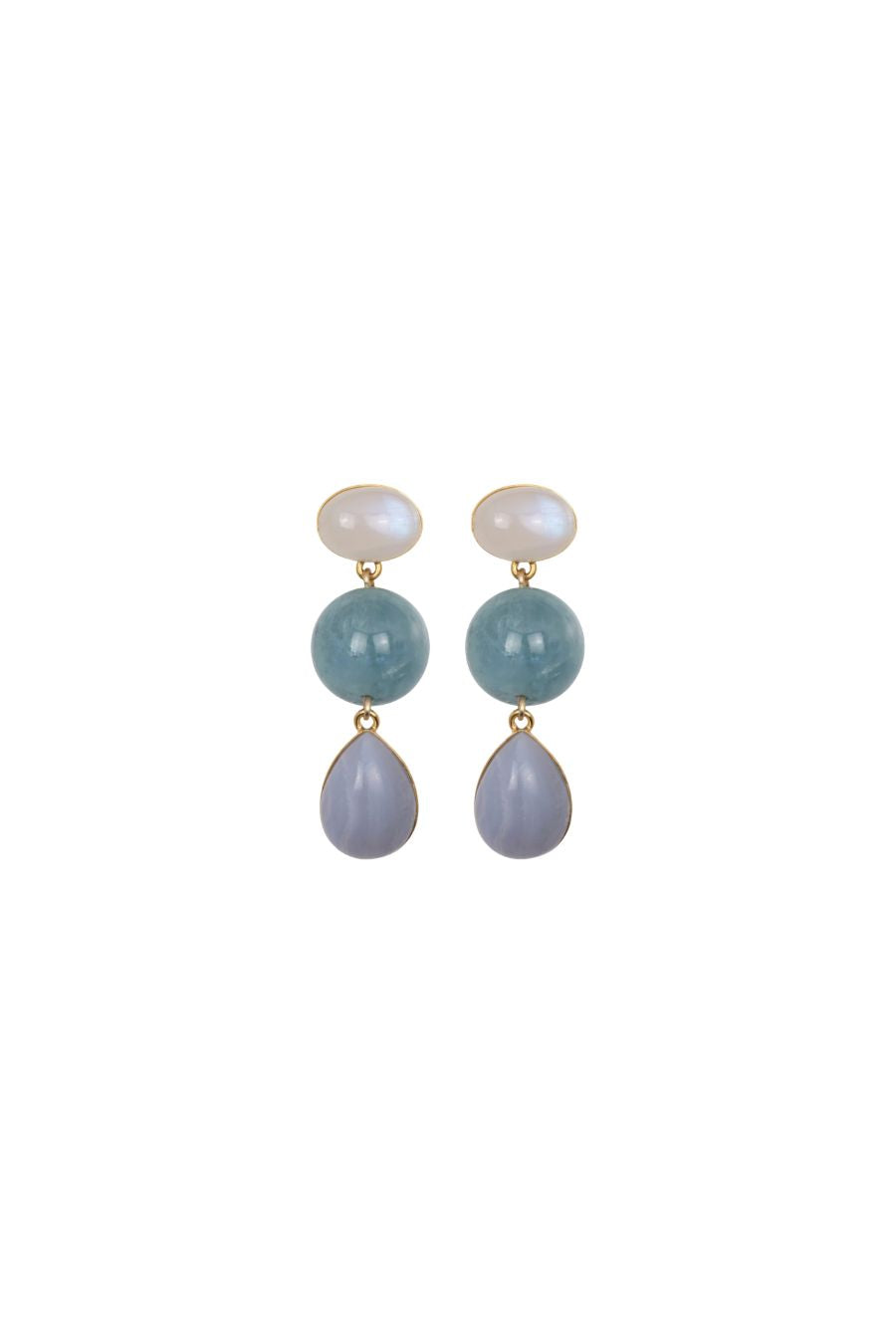 Natalia Earrings in Aquamarine