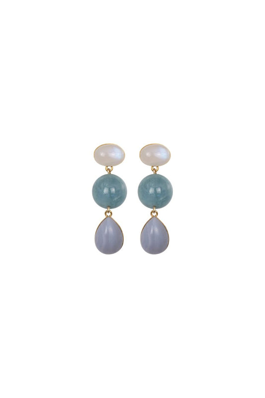 Natalia Earrings in Aquamarine