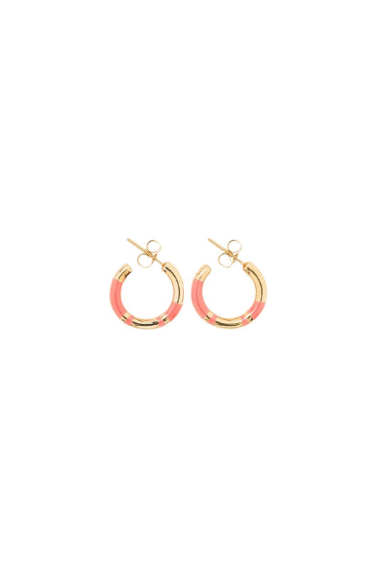 Positano Mini Hoops in Pink