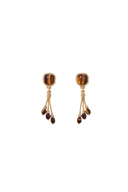 Miki Tiger Eye Earrings