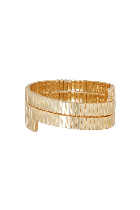 The Cobra Triple Wrap Bracelet in Gold