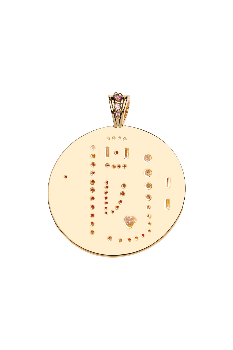 Jumbo Love Embellished Coin Necklace