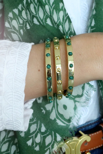 Stella Bangle in Malachite
